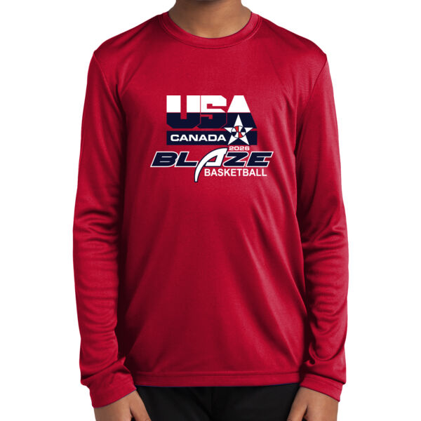 Blaze Basketball-Canada Youth Long Sleeve PosiCharge Competitor Tee Thumbnail